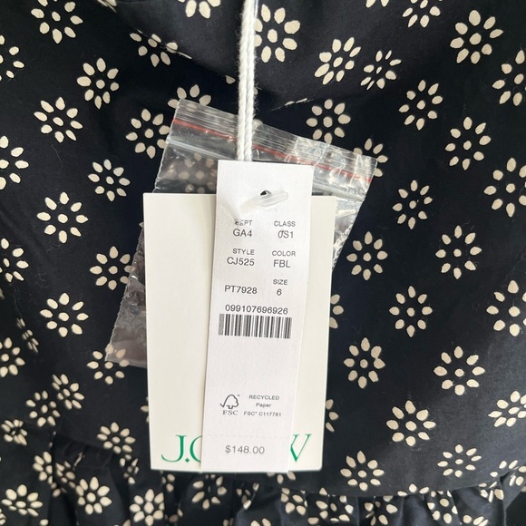NWT! J. CREW Squareneck Midi Dress in Block Print Size Small - Picture 5 of 8